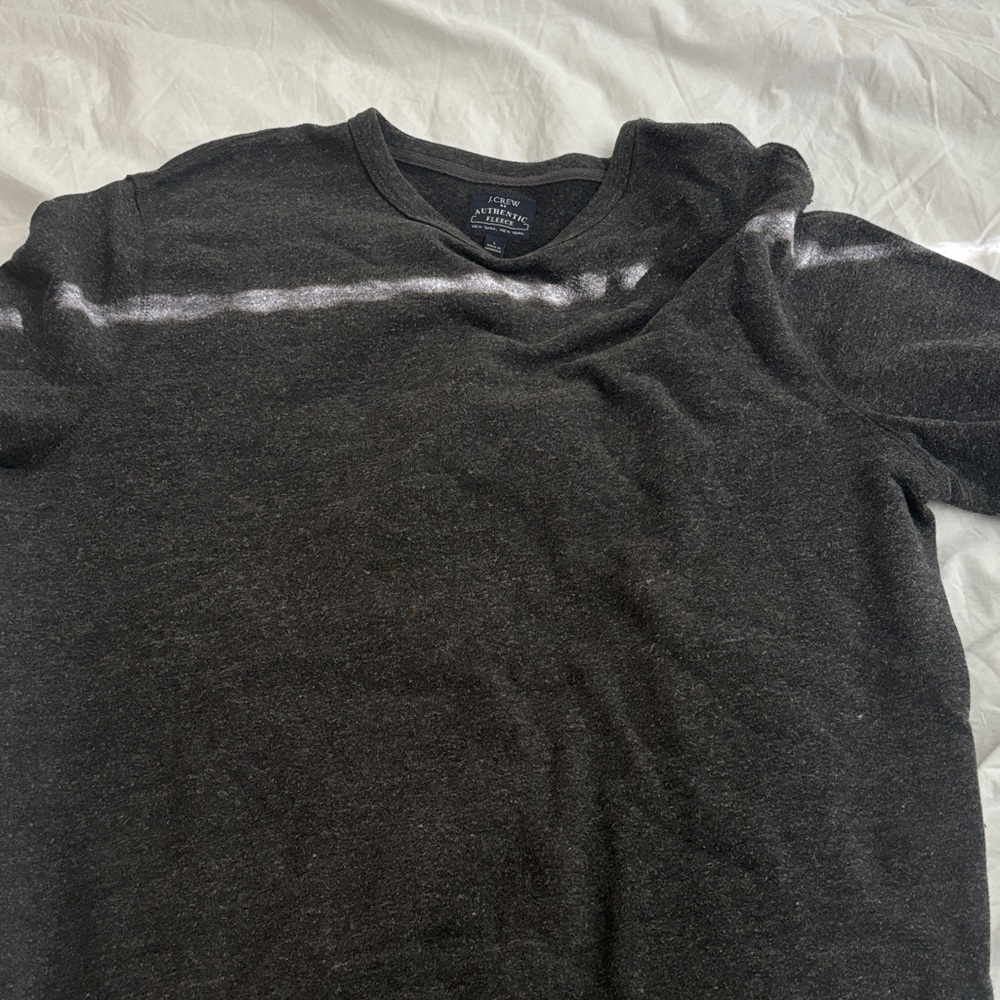 J. Crew Dark Gray Fleece Top